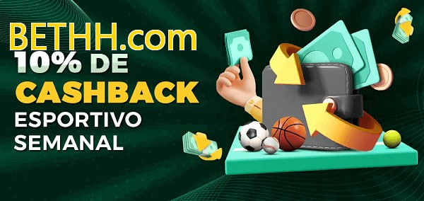 10% de bônus de cashback na BETHH.com
